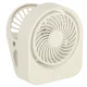 Bezvadu galda ventilators ar klipsi, USB, 3 ātrumi, 11.5 cm, balts
