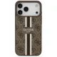Guess 4G Printed Stripes MagSafe vāciņš iPhone 17 Pro Max, brūns