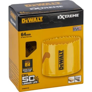 Bimetāla caurumu zāģis DeWalt DT90324-QZ, 64 mm
