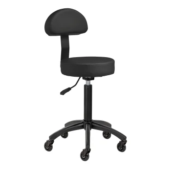 Frizieru taburete Gabbiano D026 ar atzveltni, melna