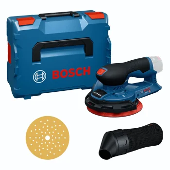Akumulatora ekscentra slīpmašīna Bosch GEX 12V-150-3 L-BOXX koferī, 150 mm