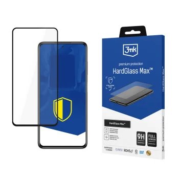 Aizsargstikls 3mk HardGlass Max priekš Xiaomi Poco X3, melns