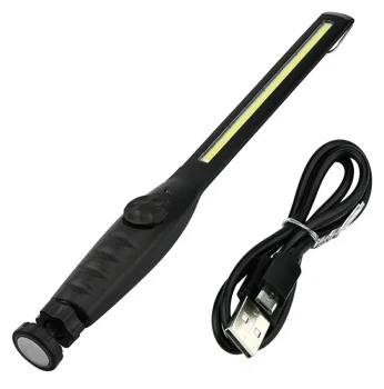 LED darbnīcas lampa ar akumulatoru, 8W, melna