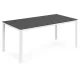 Dārza galds 6 personām 156x78 cm Polywood MultiGarden, pelēks balts