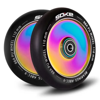 Soke skrejriteņa riteņi 110 mm 2 gab., Rainbow