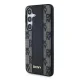 DKNY Samsung Galaxy S24 vāciņš Leather Checkered Mono Pattern MagSafe, melns