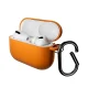 Puro Icon silikona maciņš AirPods Pro 3 austiņām ar karabīni, oranžs