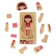 Koka attīstošā mīkla \"Montessori\" anatomija, ķermeņa daļu izpēte, meitene | Wooden educational puzzle...