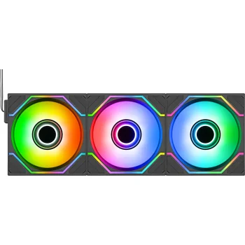 Thermaltake SWAFAN INFINITY EX12 ARGB Sync 3Pack Datoru Ventilatori, Melni