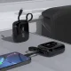 Dudao K32 ārējais akumulators 10000 mAh 22.5W ar USB-C / Lightning vadiem, melns