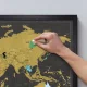 Nokasāmā Ceļotāja Pasaules Karte Plakāts Skrāpējama 82 x 59 cm | Scratch off World Map Poster Traveler Gift