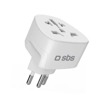 SBS universāls ceļojumu adapteris Šveicei (Type J), balts