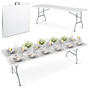 Plonos 440100 saliekams dārza un banketu galds 244 cm, balts
