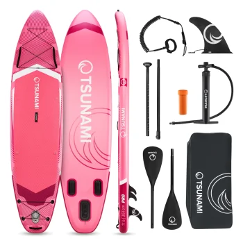 TSUNAMI T10 PRO piepūšamais SUP dēlis ar piederumiem 350 cm, rozā