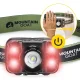 Mountain Goat LED galvas lukturis, 350 lm, 1200 mAh, melns