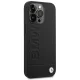 BMW iPhone 14 Pro Max vāciņš Leather Stamp, melns