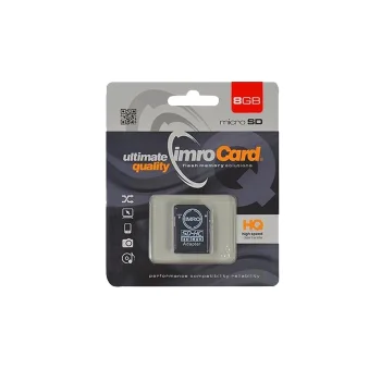 Imro 8GB microSDHC Class 10 atmiņas karte ar adapteri, melns
