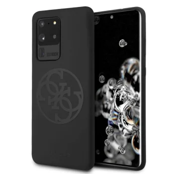 Guess GUHCS69LS4GBK S20 Ultra G988 melns silikona 4G Tone On cietais vāciņš | Black/Black Hard Case Silicone