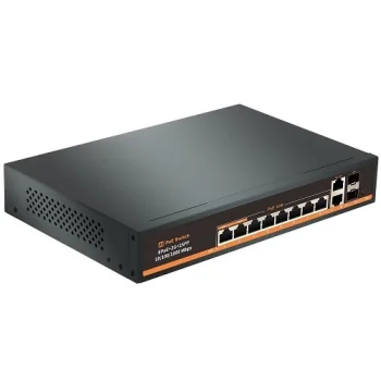 PoE komutators 8x Gigabit PoE + 2x Uplink + 2x SFP, 120W