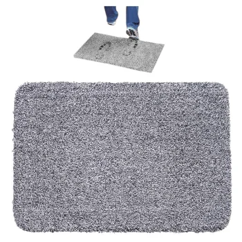 Kāju paklājiņš Clean Step Mat, 70x46 cm, pelēks
