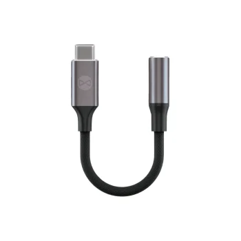 Audio adapteris Forever AJC-01 3.5mm uz USB-C, Melns