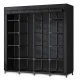 Massido Ms-804 liels tekstila skapis, melns