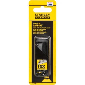 Stanley Carbide trapecveida asmeņi nažiem 2-11-800, 62 x 0.63 mm, 10 gab., sudraba