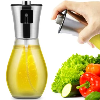 Eļļas un etiķa izsmidzinātājs dozators, 200 ml, sudraba