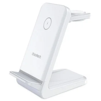Bezvadu lādētājs CHOETECH 3-in-1 15W, balts