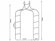 Metāla dārza pergola un augu balsts (265 cm, Tumši zaļa)