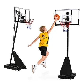 Movepro brīvi stāvošs basketbola grozs, regulējams līdz 305 cm