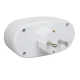 Maclean MCE338 F elektriskais sadalītājs ar slēdzi, 2 ligzdas, tips F, balts