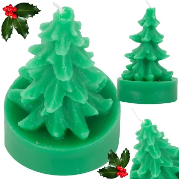 Aromatizēta svece eglītes formā, 7.5 cm (dažādas krāsas)