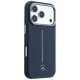 Mercedes Leather Semi Wrap Iconic Line MagSafe vāciņš iPhone 17 Pro Max, Tumši zils