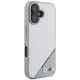 BMW M Carbon Tricolor Line MagSafe vāciņš Apple iPhone 16, pelēks