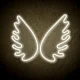 LED neona gaisma Plexi Spārni Forever Light FPNE09X, balta