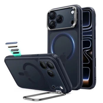 ESR Classic Hybrid Kickstand MagSafe vāciņš iPhone 18 Pro / 17 Pro, tumši zils