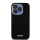 Apple iPhone 15 Pro 6.1\'\' DKNY Liquid Silicone Small Metal Logo MagSafe Case Cover, Black | Telefona Vāciņš...