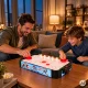 Gaisa hokeja spēles galds bērniem ECOTOYS 58 cm ar LED apgaismojumu