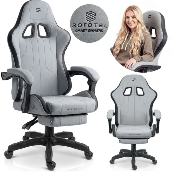 Ergonomisks spēļu krēsls ar kāju balstu Lokar Sofotel