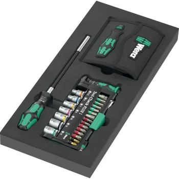 Putu ieliktnis ar instrumentu komplektu Wera 9750 KK Tool-Check PLUS, 57 gab.