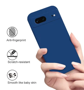 Gogole Pixel 10a Matt Silicone Color Case Cover, Blue | Silikona Vāciņš Maciņš Apvalks Bampers