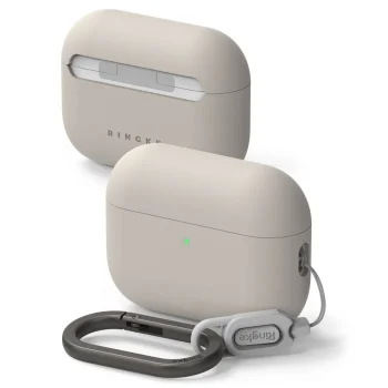 Austiņu maciņš Ringke Silicone priekš AirPods Pro 3, bēšs