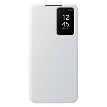 Samsung Galaxy S24+ atverams vāciņš maciņš grāmatiņa Smart View Wallet, balts