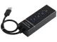 4 portu USB 3.0 sadalītājs, melns