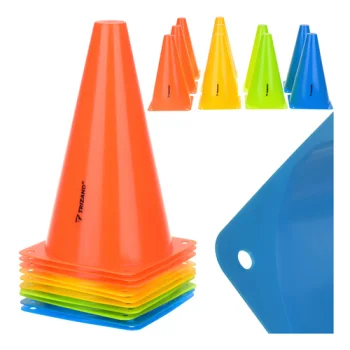 Treniņu konusi 10 gab. Trizand 23 cm, daudzkrāsaini