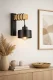 Koka sienas lampa E27 Loft stila, melna