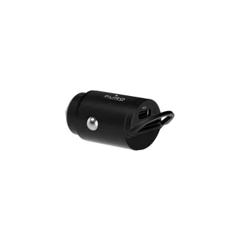 Puro Mini automašīnas lādētājs USB-C 20W, Power Delivery, melns