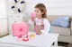 Ecotoys koka kosmētikas komplekts bērniem ar 6 piederumiem, rozā