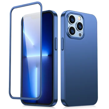 Korpusa vāciņš Joyroom 360 iPhone 13 Pro ar aizsargstiklu, zils (JR-BP935)